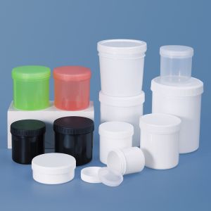 300ml 10oz HDPE Plastic Jar for Household Cooking Sauce Powder Storage Screw and