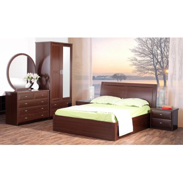 Quality Cheap Apartment Modern Bedroom Collection by Queen Bed and Nightstand with Drawer of chest wholesale