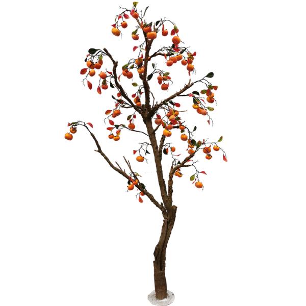 Garden Bonsai Artificial Persimmon Tree Retro Style Landing Fruit Plant