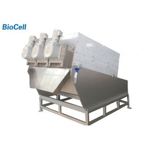 SS314 Sludge Dewatering Equipment 12kg/H Multi Disk Screw Press For Sedimentatio