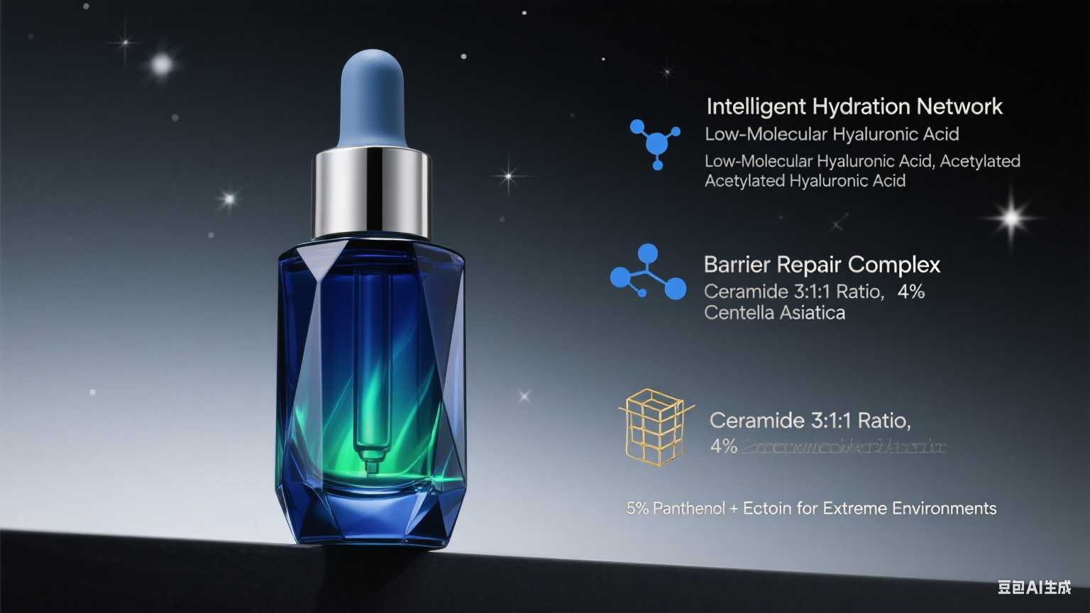 "Aurora Barrier Repair Essence: Deeply hydrates and strengthens the skin base,