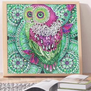 Bulk Customize Size Crystal Rhinestone Owl Full Drill DIY 5D Diamond Painting