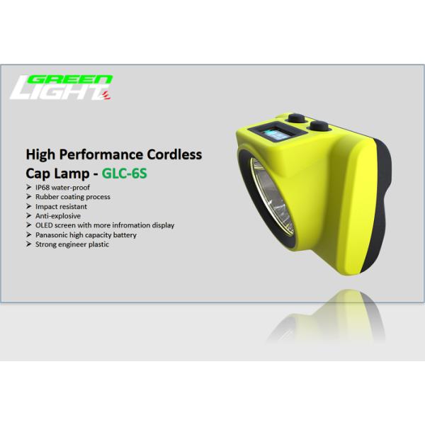 Small Size Rechargeable LED Headlamp 25000lux GLC-6S OLED Screen For Time Logo