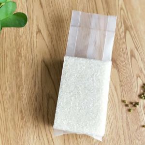 China Rice Brick Square Vacuum Nylon Plastic Packaging Clear Rice Bag on sale