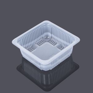 Cheap Square Transparent 6.5*6.5*3cm Mooncake Plastic Tray for sale