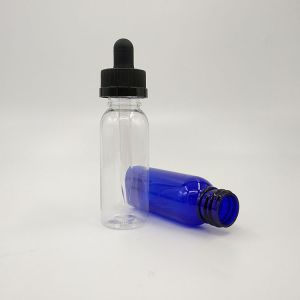 Customized Logo Printed Smooth Transparent Plastic Dropper Bottles / Plastic