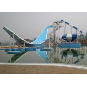 Wave Pool Fiberglass Water Slide / Water Park Playground Equipment