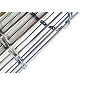 Ss 316 Flexible Cable Architectural Metal Mesh Facade Using 67% Opening