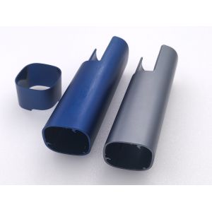 Blue Stamped Aluminum Parts Electronics Shell Anodic Oxidation Plated