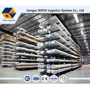 Cheap Steel Cantilever Warehouse Storage Racking , Level Height Adjustable for sale