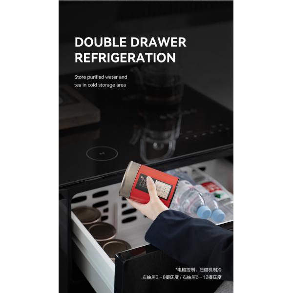 NO Folded Smart Coffee Table with Boiling Kettle and Fridge Drawers Mordern Furniture