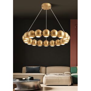 Round sphere led chandelier for living room bedroom table dining room hanging