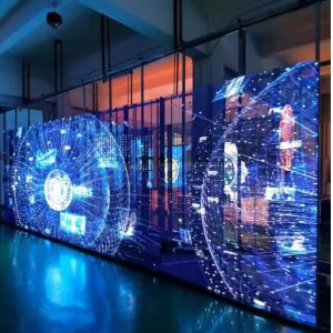 G3.91-7.82 Ultra-Thin Full Color Transparent Video Wall SMD2525 IP54 Long