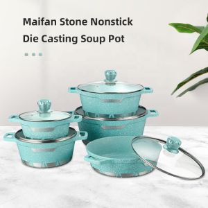 Wholesale 10 Pieces Cooking Pot Set Induction Non Stick Cookware Set Aluminium