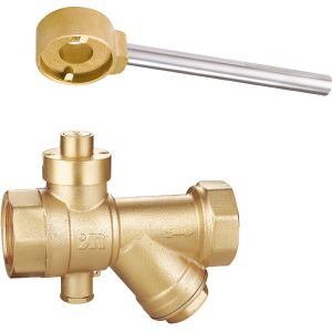 1614 Magnetic Lockable Brass Ball Valve DN20 DN25 DN32 Stemhead Round Patterned