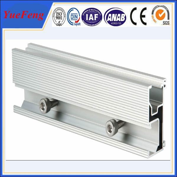 Quality Aluminum extrusion for solar pannel mounting aluminium profile guide rail wholesale