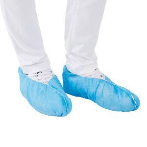 Disposable Non Woven Shoe Cover Making Machine , 110pcs/Min Overshoes Making