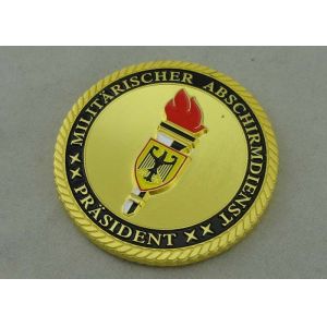 Rope Edge Personalized Coins Zinc Alloy Die Casting Enamel Gold