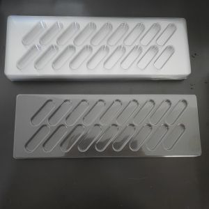 China Customized vacuum formed plastic rectangular puff chocolate puff pastry tray on sale