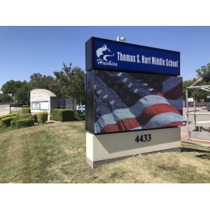 P4RGB LED Monument Signs With Front Opening Cabinet IP65 Waterproof