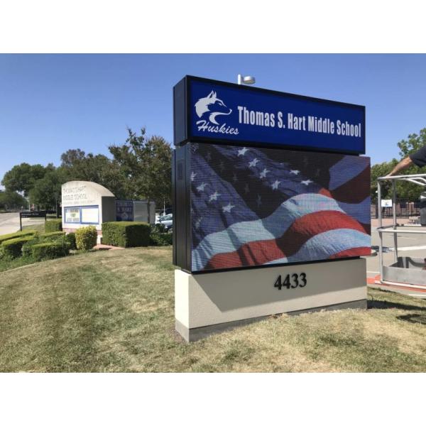 Quality P4RGB LED Monument Signs With Front Opening Cabinet IP65 Waterproof wholesale