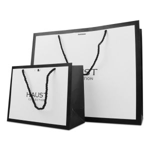 China Customized Size Ivory Board Paper Shopping Bags with Your Personalized Design on sale