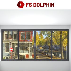 Sash Design Aluminium Frame Sliding Window Energy Saving Double Glass Glazed