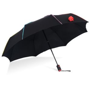 Three Folding Umbrella 210T Pongee Fabric With Coating