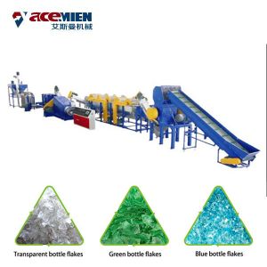Waste Plastic Recycling Washing Line High Automation Level Bulk Density 0.3G/CM3