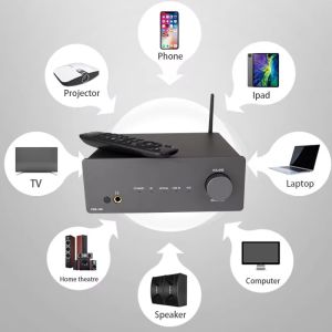 100W RMS HiFi Audio Power Amplifier Class D Audio Amp Desktop Compact 2 Channel