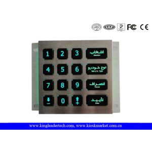 Cheap Custom Layout Illuminated Keypad With Green Backlit And Matrix 4x4 for sale