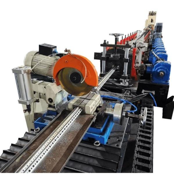 Quality Gearbox Driven Steel Storage Rack Roll Forming Machine With Advanced Punching Capability wholesale