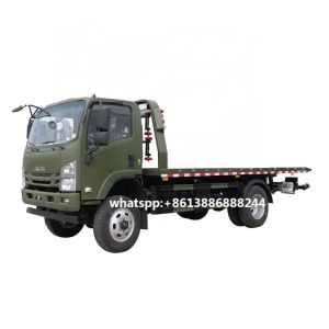 Isuzu 4x4 5-8 Tons Multifunction Plat Form Wrecker Body Tow Truck All-wheel