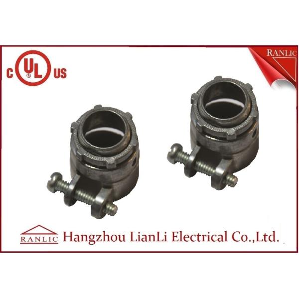 Flexible Conduit Straight Squeeze Connector Electrical Zinc Die Casting UL