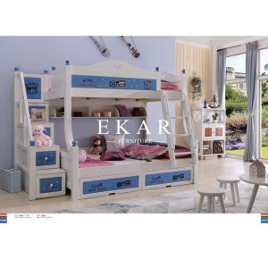 China Double-deck bed with guardrail Children Bed on sale