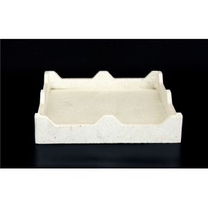 China Low Expansion Rate Kiln Tray For Fire Powder White Color SGS Certification on sale