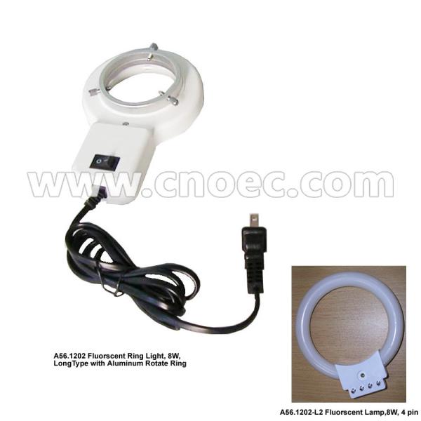8W 4 Pins Long Type Fluorescent Ring Light With Aluminum Rote Ring A56.1202