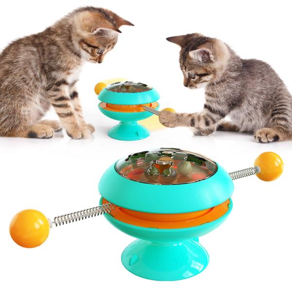 Quality Rolling Scratching ABS Spinning Ball Cat Toy / 3 In 1 Teaser Cat Toy Improve IQ OEM wholesale
