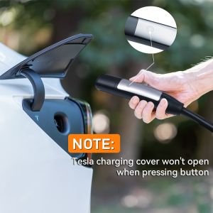 3.7 Kw EV Charger 5m Type 2 Female Charging Plug With LCD Indicator Light
