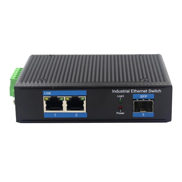 NF512G-SFP SFP To 2 UTP Din Rail Industrial Ethernet Switch 10/100/1000M