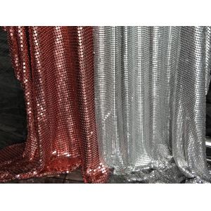 Soft Flexible 3mm Metal Sequin Mesh Gold Aluminum Haute Garments Fabric