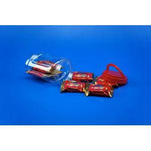 Customized Logo Pp Screw Cap Biscuit 980ml Plastic Pet Jar