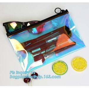 Reclosable PE PVC plastic slider zipper storage bags, multi color plastic slider