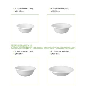 Biodegradable Disposable Compostable Sugarcane Bagasse Food Container Paper Pulp