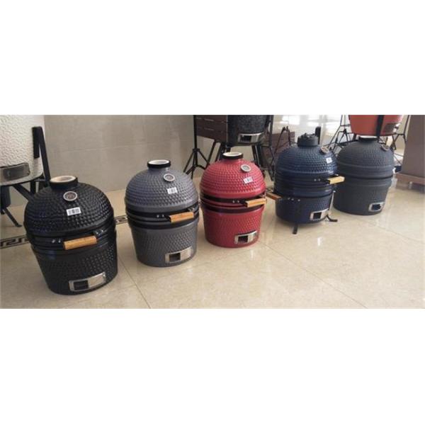 Glazed Finish Blue SGS 15 Inch Kamado Ceramic Grill