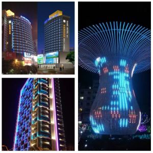 Outdoor Waterproof LED Linear Light 24 - 48VDC IP66 RGBW Full Color DMX512