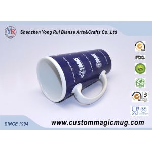 Eco-friendly Large V Shaped Mug , 12oz Ceramic Porcelain Coffee Mugs