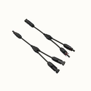 1x4mm2 Tinned Cooper XLPO XLPE PV Cable Y Splitter 1 Transfer 2 with PV004 Connector Heating UV Res Jacket TUV Approved