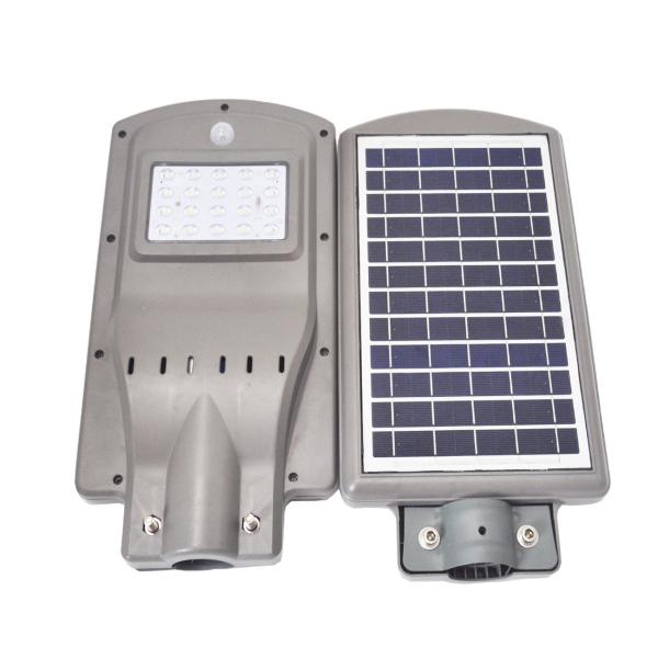 ABS material ALL IN ONE Solar LED street Light with lens lithium battery for