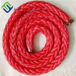High Tensile 12 Strand Single Braided UHMWPE Ropes 30mm Mooring Rope